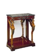 A Mahogany Console France  circa 1815, attributed to Charles-Joseph Lemarchand   (1758-1826),  the