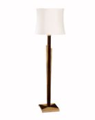 A Shagreen and Palmwood Standard Lamp France circa 1925, taking the form of a column with a shagreen