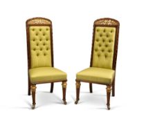 A Pair of William IV Parcel Gilt Chairs England circa 1840, in the manner of Richard Bridgens,