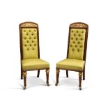 A Pair of William IV Parcel Gilt Chairs England circa 1840, in the manner of Richard Bridgens,