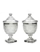 A Pair of Empire Silver Mounted Vases and Covers Belgium circa 1820,  attributed to the Vonêche