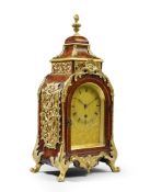 A Fine 19th Century Table Clock England circa 1830, in burr yew and gilt mounted case of unusual