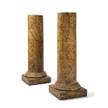 A Pair of Early 19th Century Scagliola Columns Italy circa 1800, the well-patinated surface