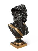 A Bronze Bust of Ajax After The Antique Continental circa 1880, after the antique, the well cast and