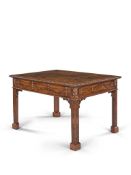 A George III Mahogany Library Table England , in the manner of Thomas Chippendale, of small scale