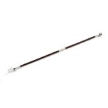 A Silver and Plum Pudding Mahogany Toasting Fork England circa 1887, with plum pudding mahogany