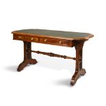 A Victorian Writing Table England circa 1840, signed by George Trollope and Sons, 15 Parliament