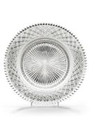 Ten Cut Glass Plates England circa 1825, with star-cut bases, scalloped rims and a band of hobnail