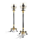 A Pair of Cast Iron Torcheres Germany circa 1820, in the style of Karl Friedrich Schinkel, each