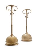 A Pair of Victorian Polished Brass Doorstops England circa 1870,   of large-scale in polished brass,