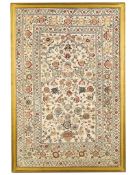 An Indian Embroidered Panel India circa 1840, probably Kashmir, worked on very fine cotton showing a