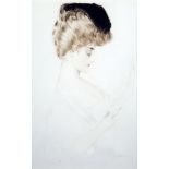 Madame Tellier France circa 1900, Paul Cesar Helleu (1859 - 1927), drypoint printed in colours on