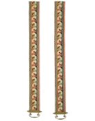 A Pair of 19th Century Needlework Bell Pulls England circa 1840, with a central geometric design and