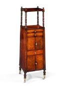 An Unusual Regency Mahogany What-Not England circa 1815, of tapering form for the display of fine