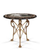 An Early 19th Century Scagliola Table Italy circa 1830, depicting bucolic scene in muted tones,