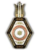 An Églomisé Barometer France circa 1825, each panel is decorated with stylised neo-classical