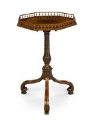 A George III Carved Mahogany Tripod Table England circa 1760, with stringing, and finely turned