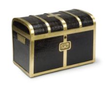 A Brass Bound Leather Casket By Thomas Handford England circa 1820, by Thomas Handford of London,