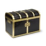 A Brass Bound Leather Casket By Thomas Handford England circa 1820, by Thomas Handford of London,