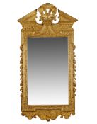 A Small George I Pier Mirror England circa 1720, of small proportions and of architectural form,