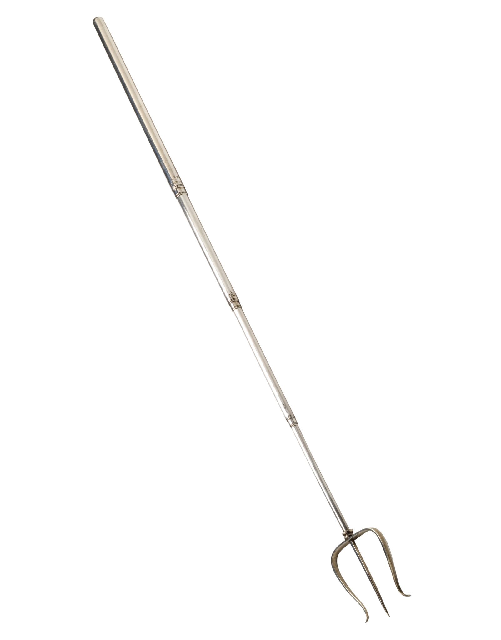 A George III Telescopic Silver Toasting Fork By The Thomas Weeks Museum England circa 1802, with