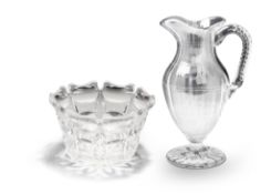 A Cut Glass Ewer and Bowl England circa 1800