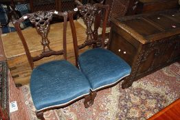 A pair of Edwardian bedroom chairs. Best Bid