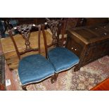 A pair of Edwardian bedroom chairs. Best Bid