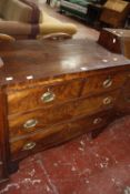 A Regency mahogany chest of two short and two long drawers.90cm x 44cm