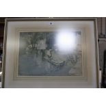 After Sir William Russell Flint 'Riverside washing, Lavardac' Artists proof 31.5cm x 45cm
