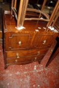 A Georgian mahogany bedside chest 64cm wide