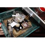 A quantity of Costume jewellery, plated ware, child tea set, pens and other assorted items