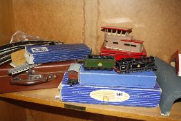 A Hornby Duplo mail van set, a Duchess of Montrose and tender, 69567 train, further cars, a track