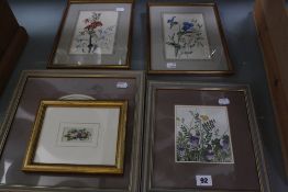 British School (early 20th Century) Botanical studies Watercolours Unsigned Various sizes (3); And