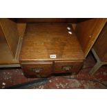 A 20th Century oak two drawer filing chest, 38.5cm wide Best Bid
