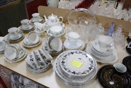 A quantity of ceramics and glassware, to include Royal Doulton and Denby part tea services, cut