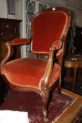 A Victorian upholstered side chair.