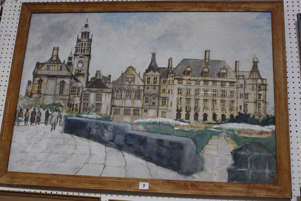 French School (20th Century) French chateau Acrylic on board Signed Niko lower right 62cm x 91cm