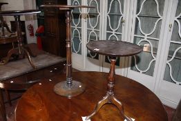 A Victorian mahogany occasional table and a mahogany wine table