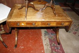 A 19th century mahogany sofa table with two frieze drawers.102cm wide.