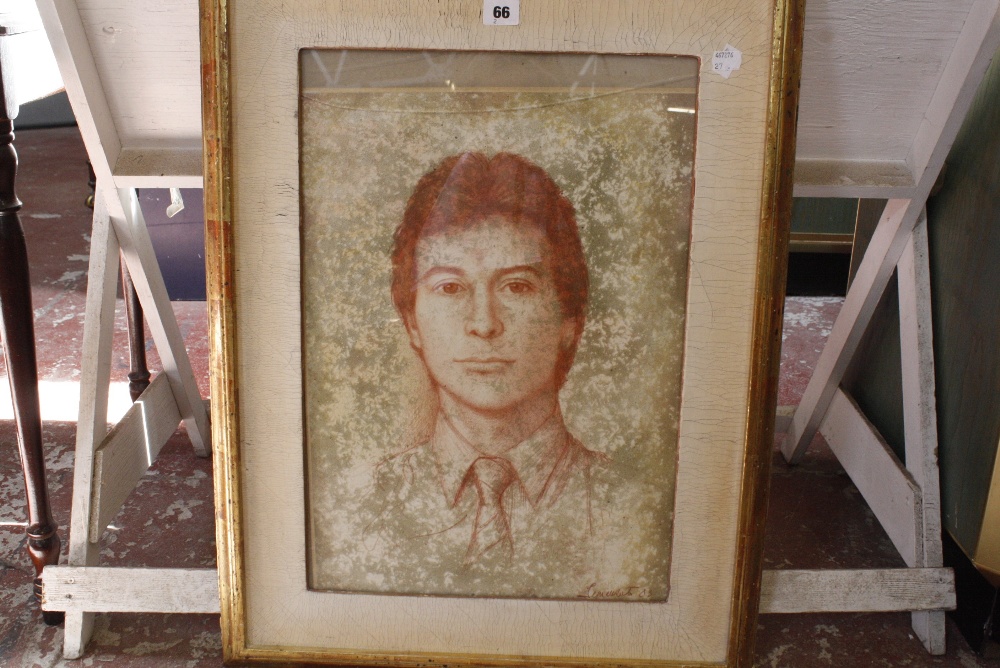 20th Century School A bust portrait of François-Eudes de Louville de Toucy Pastel on card Signed