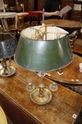 A french lampe bouillotte, circa 1850 (sold as parts)