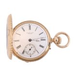 Henry Capt, an 18 carat gold keyless wind full hunter pocket watch, no. 25189, Swiss lever