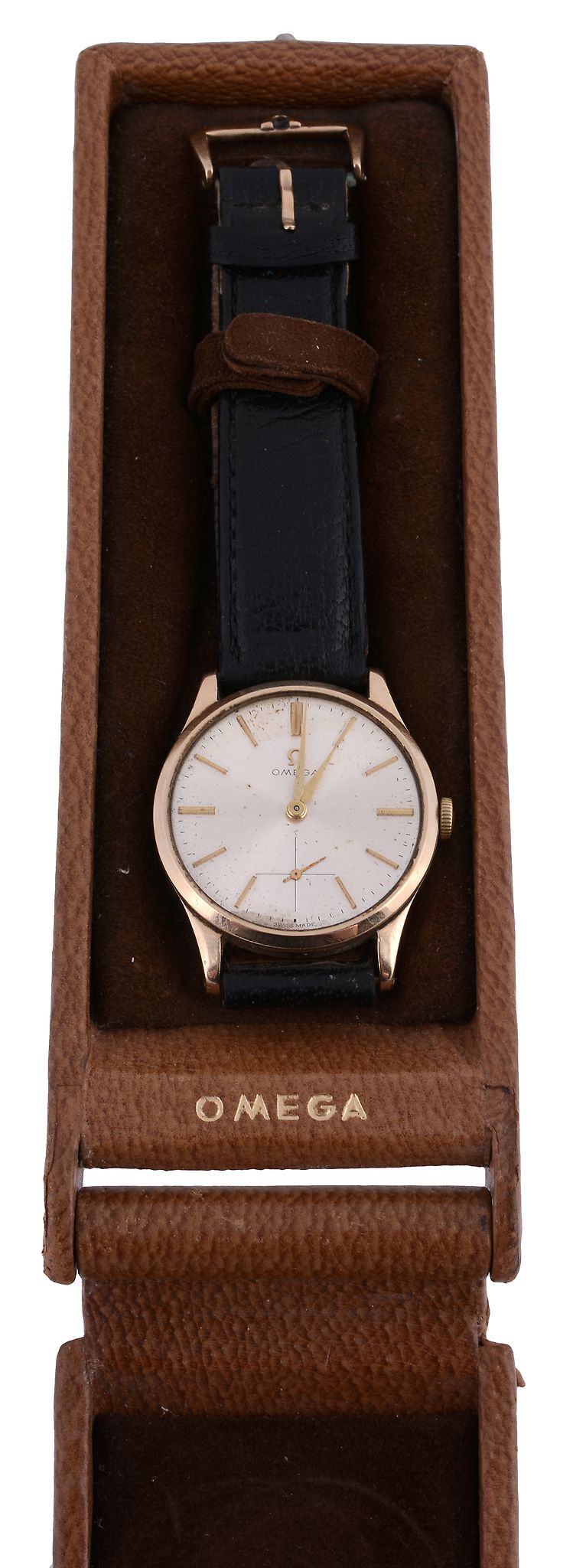 Omega, ref. 13322, a 9 carat gold wristwatch, no. 2441541, hallmarked Birmingham 1949, manual wind - Image 2 of 2