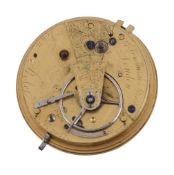 John Poole, an English lever fusee movement, no. 2977, with diamond endstone, three armed balance,