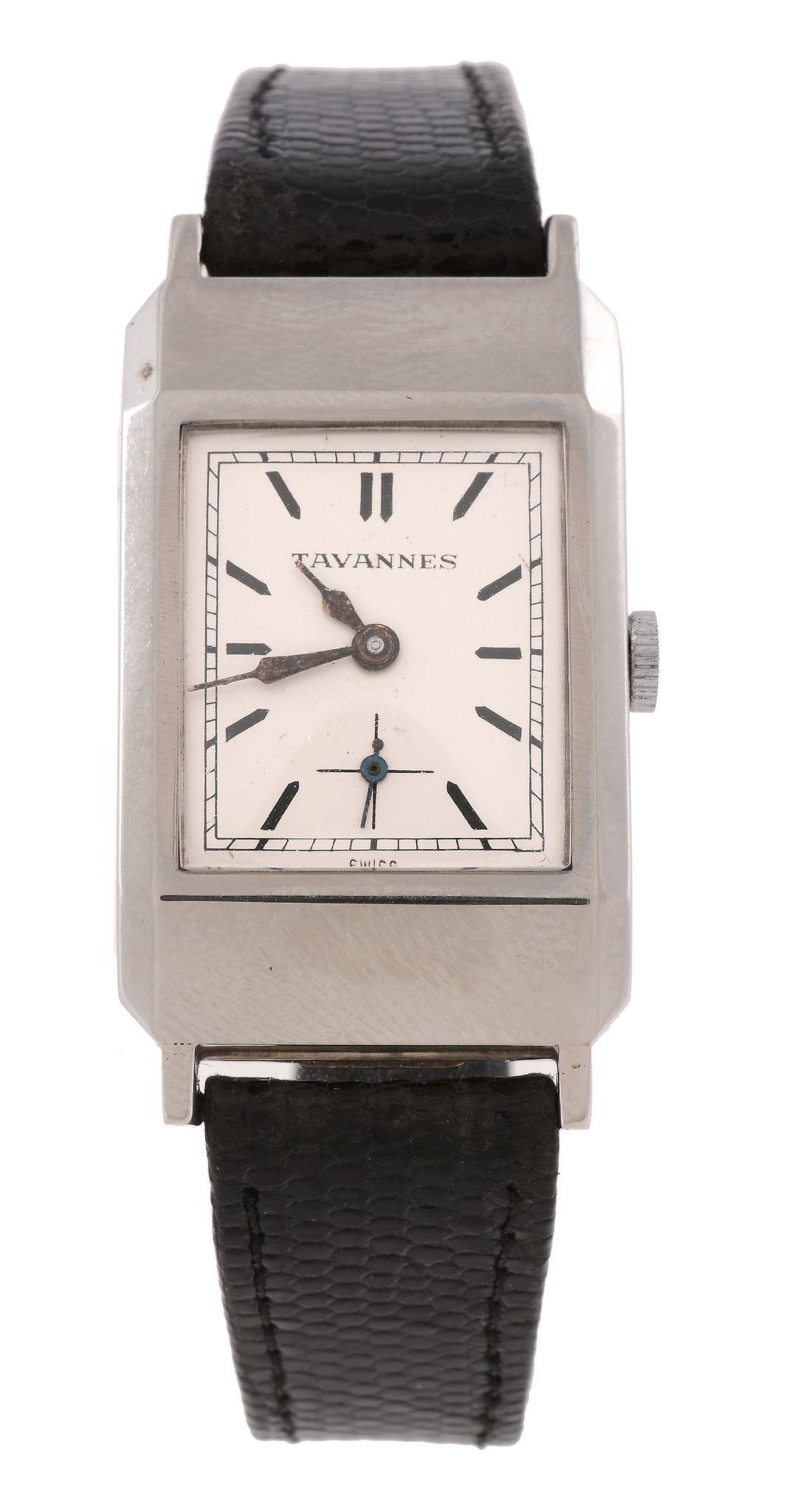 Tavannes, ref. 1134, an 18 carat white gold wristwatch, no. 0828599, manual wind movement, 15