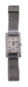 LeCoultre, ref. 32521, a stainless steel rectangular wristwatch, circa 1930, manual wind movement,