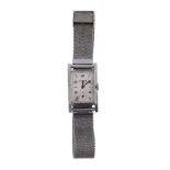 LeCoultre, ref. 32521, a stainless steel rectangular wristwatch, circa 1930, manual wind movement,