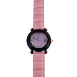 Chopard, Be Happy, a lady's plastic wristwatch, no. 3268/9999, circa 2000, pink dial, Roman