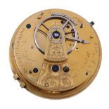 Fred Jenkins, an English lever fusee movement, no. 438, with a massee five escapement, diamond